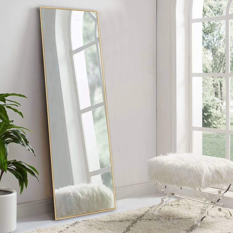 Modern Large Aluminum Alloy Full-Length Mirror With Standing