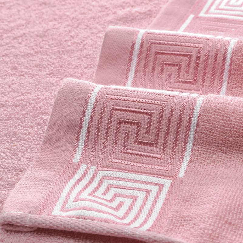Cotton Bath Towels, 2 Pack Solid Bathroom Towels Set Highly Absorbent Towels for Bathroom 28" x 56" - Pink-2