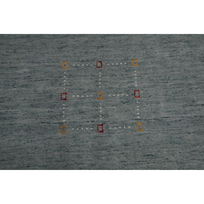 Hand Knotted Oriental 100% Wool Carpet Tribal Animal Pictorial Greys & Charcoal Gabbeh Area Rug - 11' 11'' X 11' 11''