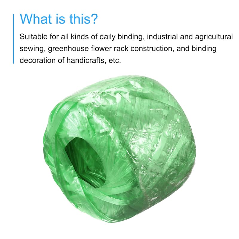 Polyester Nylon Plastic Rope Twine Bundled for Packing ,100m Green 2Pcs