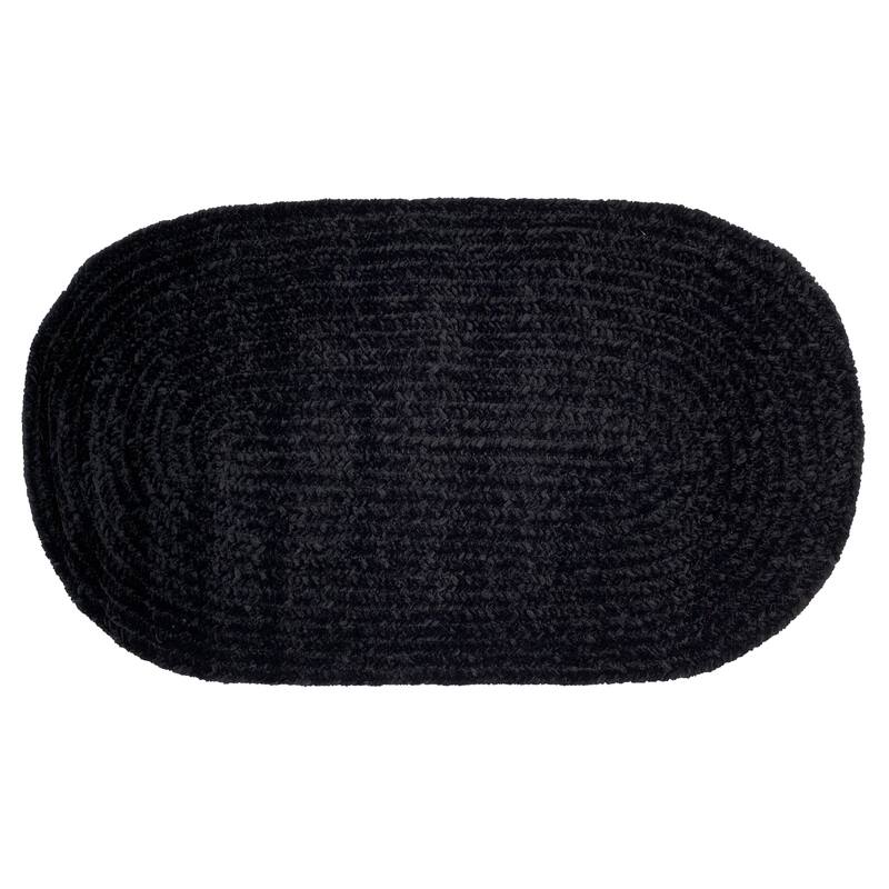 Better Trends Chenille Tweed & Solid Braid 100% Polyester Stain Resistant, Double Sided Reversible Indoor Area Rug
