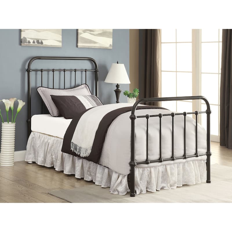 Livingston Metal Open Frame Bed Dark Bronze