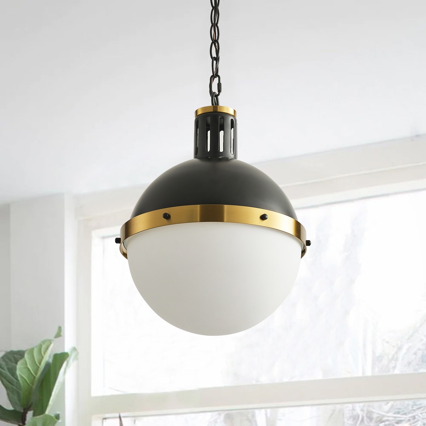 Half globe pendant light outlet