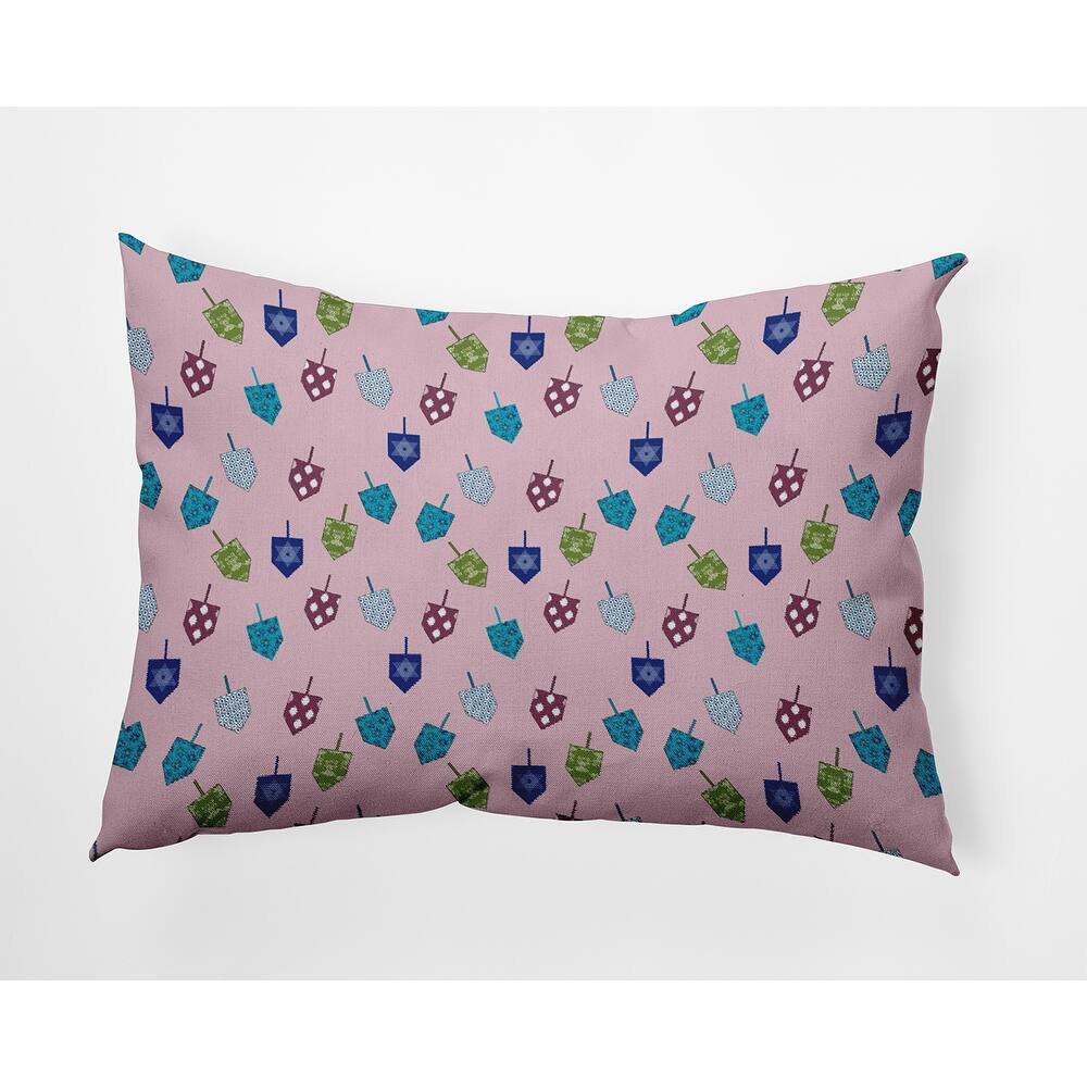 Hanukkah Dreidel Pattern Accent Pillow