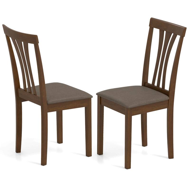 Costway Dining Chairs Set of 2/4 Linen Fabric Dining Room Chairs with