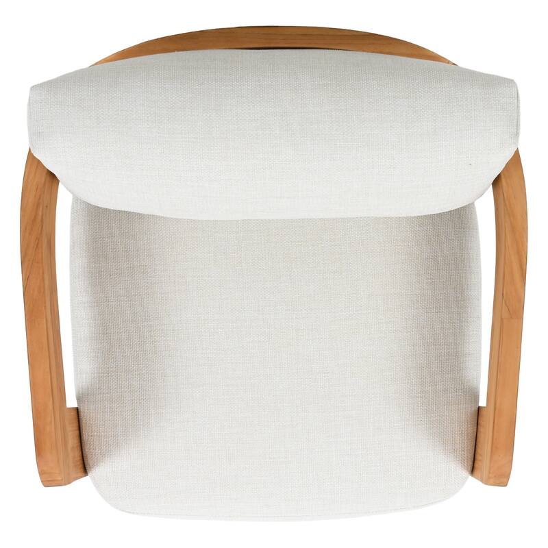 SAFAVIEH Couture Achilles Teak Patio Chair - 30"W x 30"D x 26"H