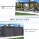preview thumbnail 169 of 194, EROMMY Outdoor Louvered Pergola with Adjustable Aluminum Roof – Rainproof Gazebo for Patio & Garden