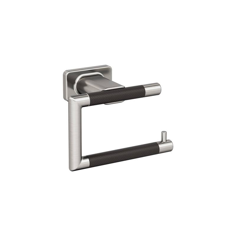 Amerock Esquire Single Post Toilet Paper Holder - Brushed Nickel/Oil Rubbed Bronze