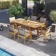 preview thumbnail 4 of 8, Costway 9 PCS Acacia Wood Outdoor Dining Set for 6-8 with 1.97" - See Details