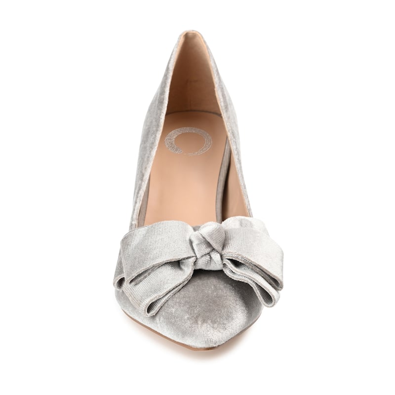 Journee Women's Crystol Medium and Wide Width Evening Pumps - Medium - Grey - 12
