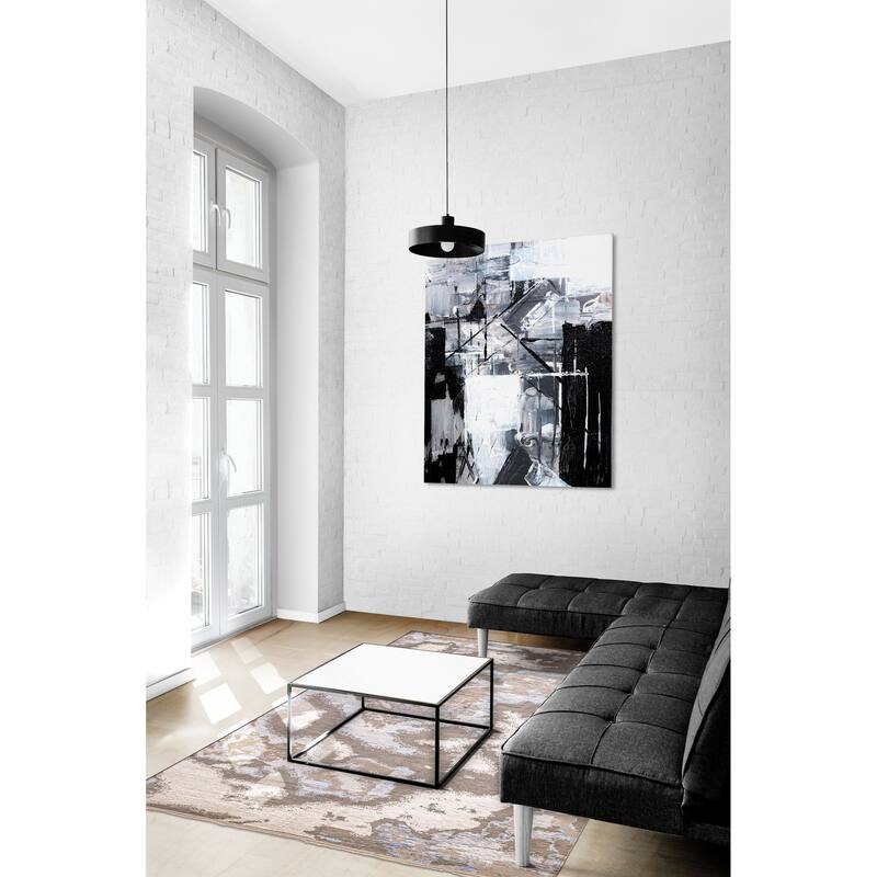 ECARPETGALLERY Hand-knotted Legacy Grey Silk, Wool Rug - 7'11 x 9'11