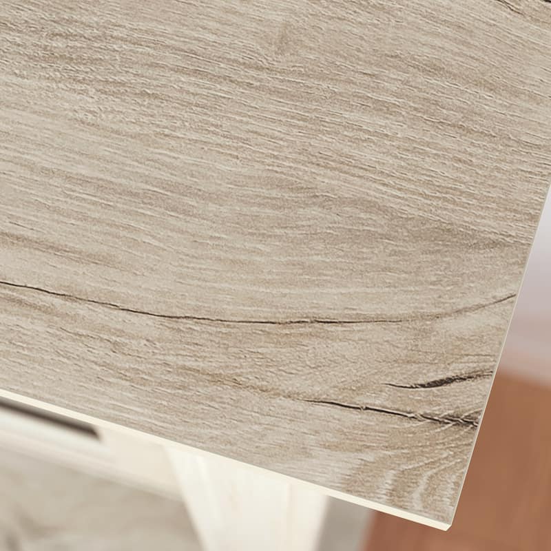 Wood Hutch with Storage Compartments, Brown - 65.12" W x 13.62" D x 40.04" H