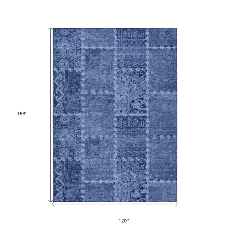 HomeRoots Patchwork Transitional Rectangle Outdoor Rug