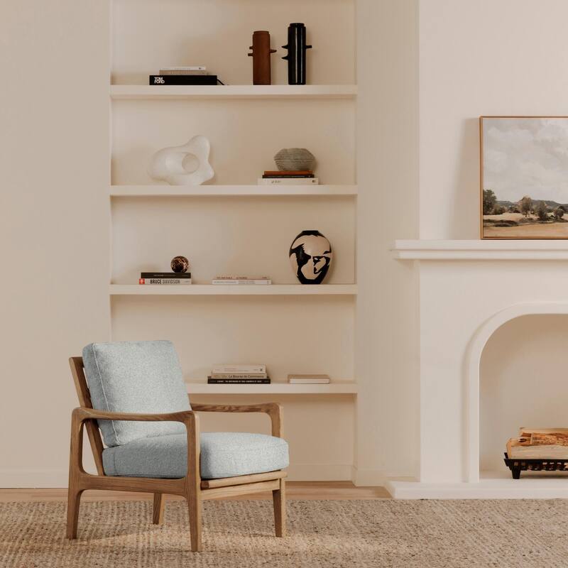 NADAAL STUDIOS Matteo, Accent Chair Cotton Blend, Heather Beige