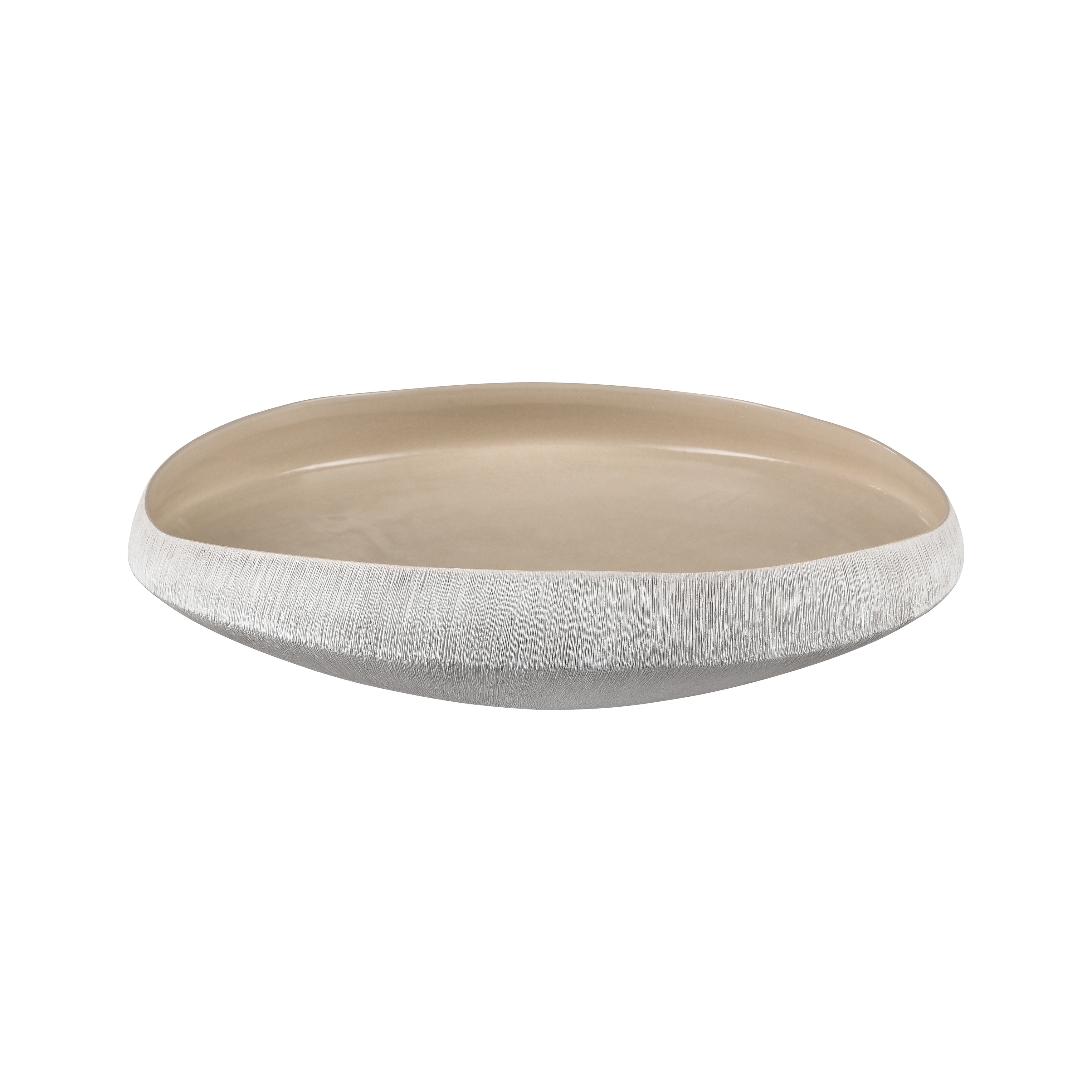 Elk Home Greer Beige Earthenware 17.5 Inch Wide Bowl
