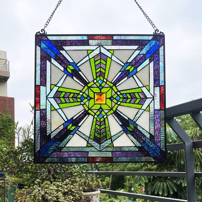 Geometric Design Window Panel/Sun Catcher - M