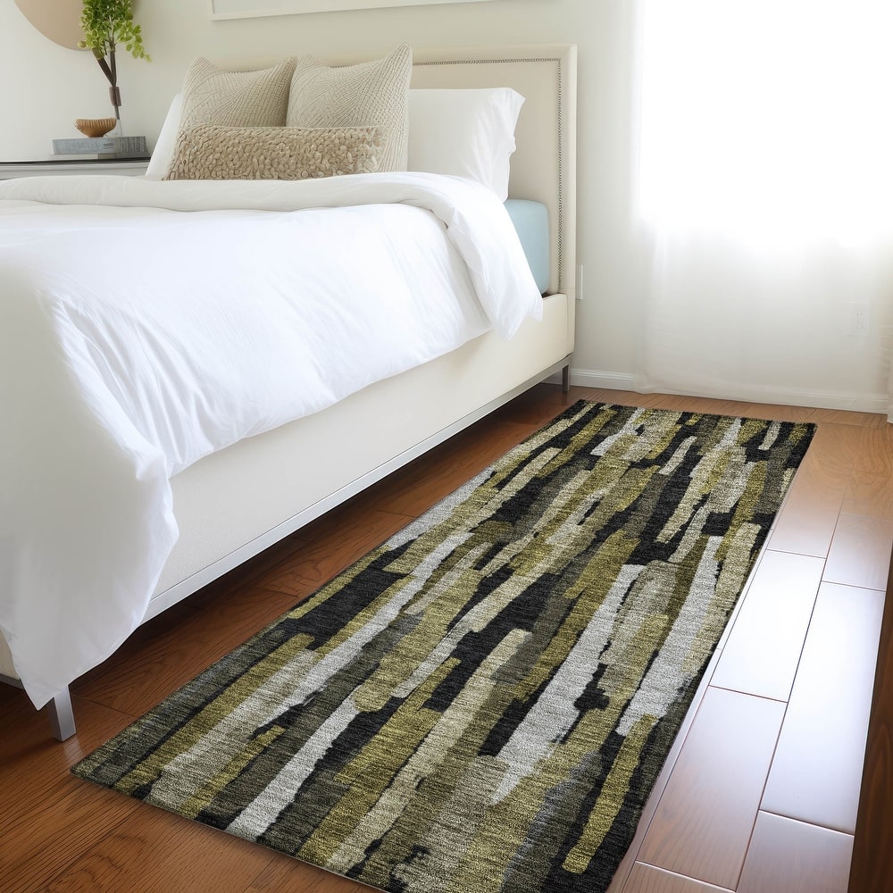 Machine Washable Indoor/ Outdoor Contemporary Chantille Rug