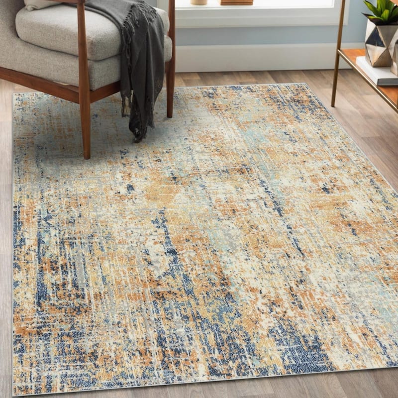 Luxe Weavers Modern Abstract Area Rug, Non-Shedding Carpet - 8' x 10' - Multi