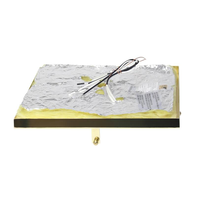 2 Light Square Flush Mount Ceiling Light, Gold Glamour Fixture, 12 Inch Modern Interior Lighting - 5