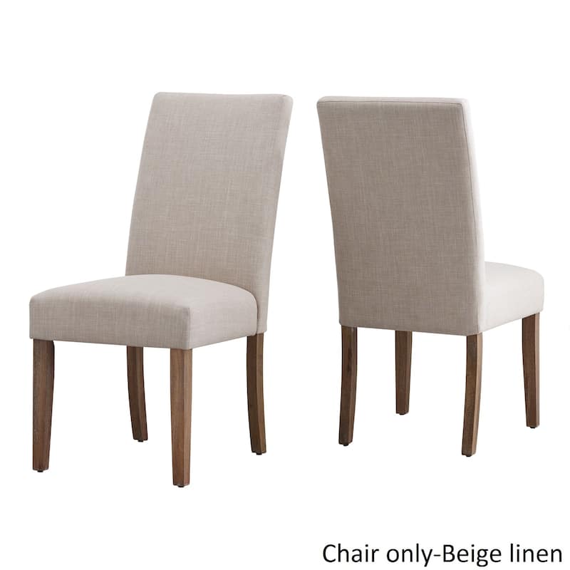 Potomac Slipcovered Parsons Dining Chairs (Set of 2) by iNSPIRE Q Artisan - Chair Only - Beige Linen