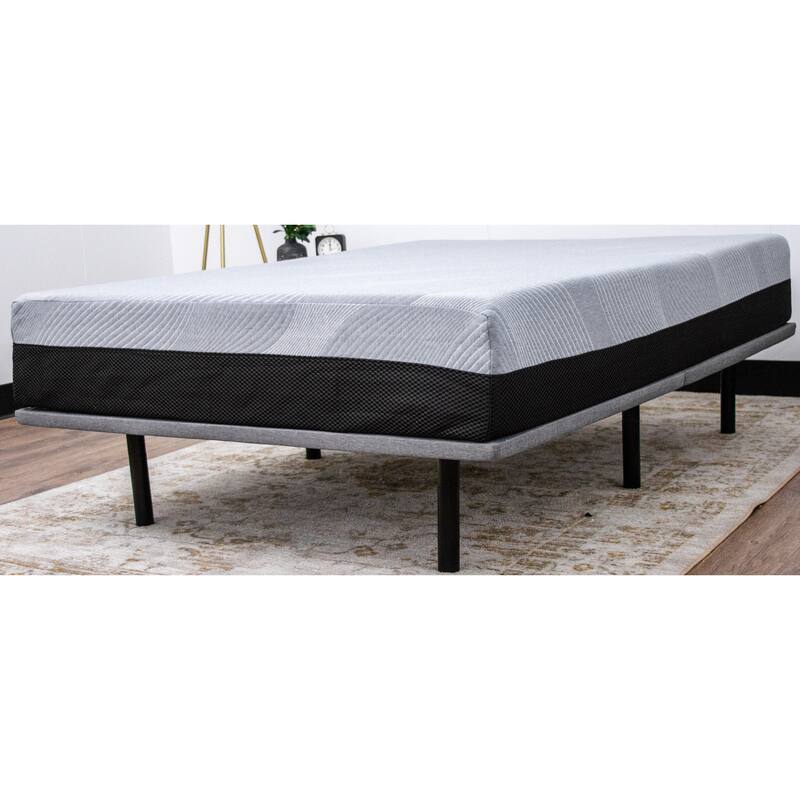 Twin XL Size Upholstered Platform Bed with 1,000 lb Capacity and Tool-Free Assembly