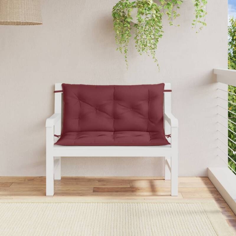 vidaXL Garden Bench Cushions Seat Pad Outdoor Patio Furniture 2 Pcs Fabric - 19.7 x 39.4 x 2.8 in