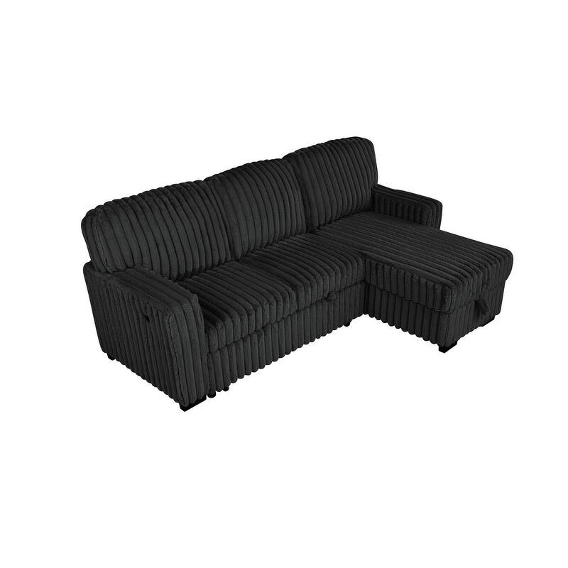 Best Quality Furniture 2-Piece Corduroy Sectional
