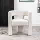 preview thumbnail 68 of 74, 28" Wide Boucle Upholstered Square Armchair White