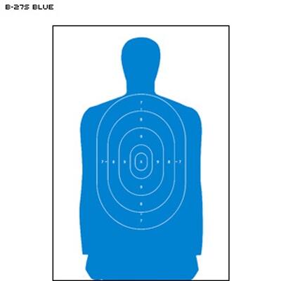 12 Pcs Of B 27s Standard Paper B 27 Target Full Size Silhouette Blue Size 24 X 45 24 X 45 Overstock
