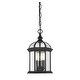preview thumbnail 8 of 6, Kensington 3-Light Outdoor Hanging Lantern in Textured Black