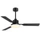 preview thumbnail 21 of 93, 48"/52"/60"/72" Modern Black LED Ceiling Fan with Light Remote (3/5/6/8/12 Reversible Blades)