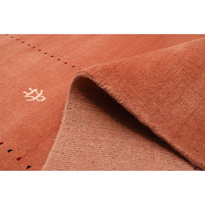 ECARPETGALLERY Hand Loomed Kashkuli Gabbeh Copper Wool Rug - 9'2 x 11'8