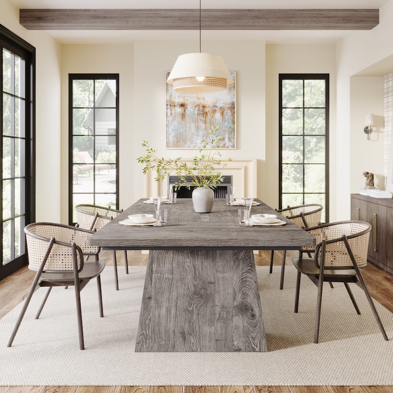 63-inch Rustic Wooden Dining Table for 4