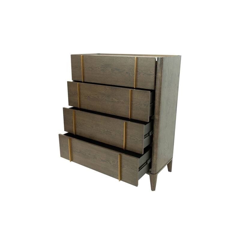 Modrest Oakley Mid-Century Dark Brown Chest