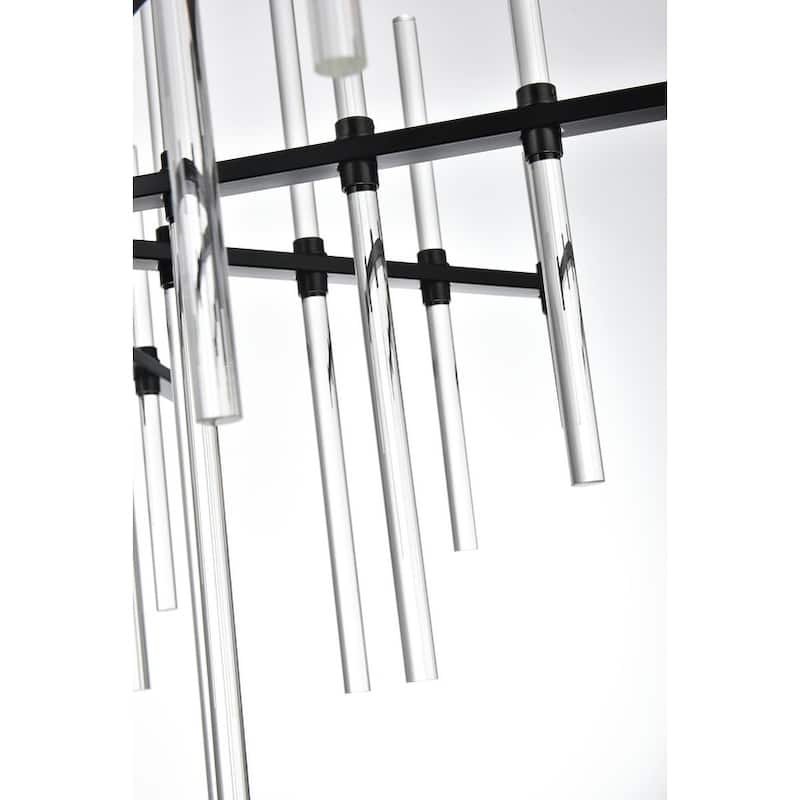 Samuel 31 inch Crystal Rod Pendant - N/A