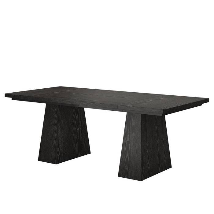 63" Large Workspace Computer Desk Minimalist Home Office Dual Pedestal Design - Black