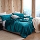 preview thumbnail 1 of 2, The Original Plush - Coma Inducer® Oversized Comforter Set - Deep Lagoon Blue Oversized King