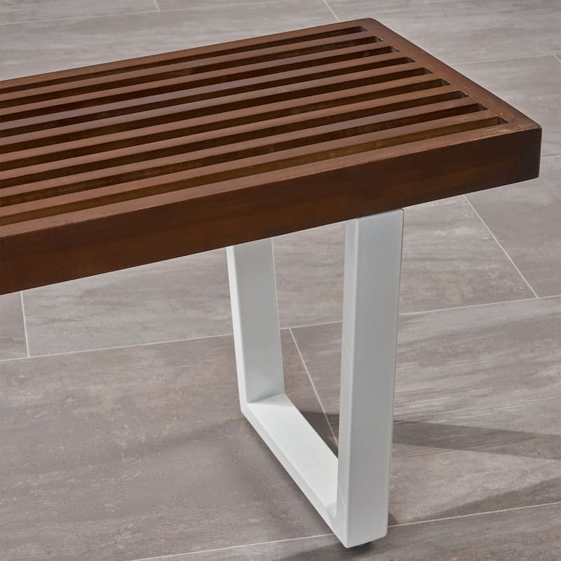 Fresno Outdoor Acacia Dining Bench by Christopher Knight Home - N/A
