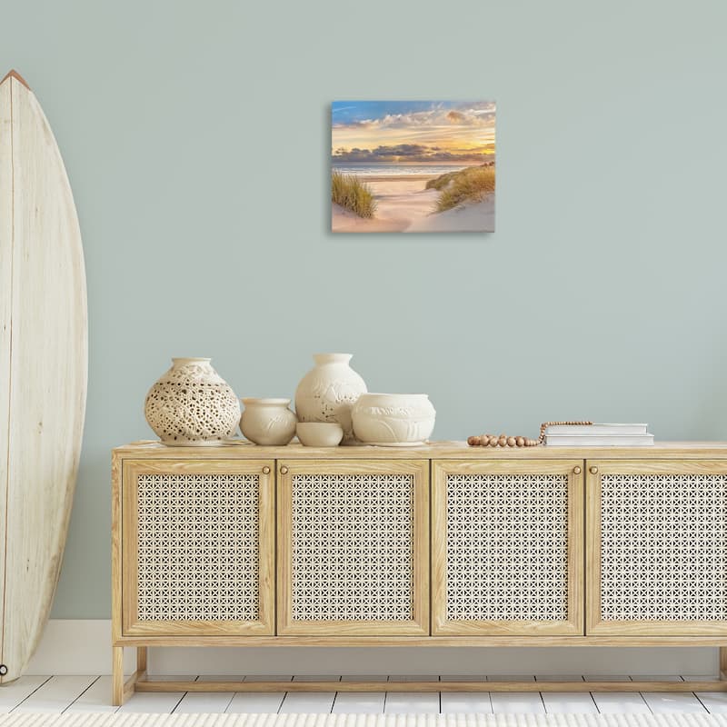 Stupell Serene Beach Between Dunes Canvas Wall Art Design By Mike Calascibetta