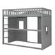 preview thumbnail 6 of 7, Black Twin SizeWood Loft Bed with Attached Ladder, Featuring Elegant Design for Stylish Bedrooms