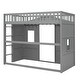 preview thumbnail 23 of 46, Modern House Bed Twin Size Loft Bed Solid Pine Wood Bed Frame with Door, Windows, Ladder and Safety Guardrails