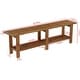 preview thumbnail 2 of 5, 63" Solid Wood Entryway Shoe Bench, Bed End Bench with Storage Shelf