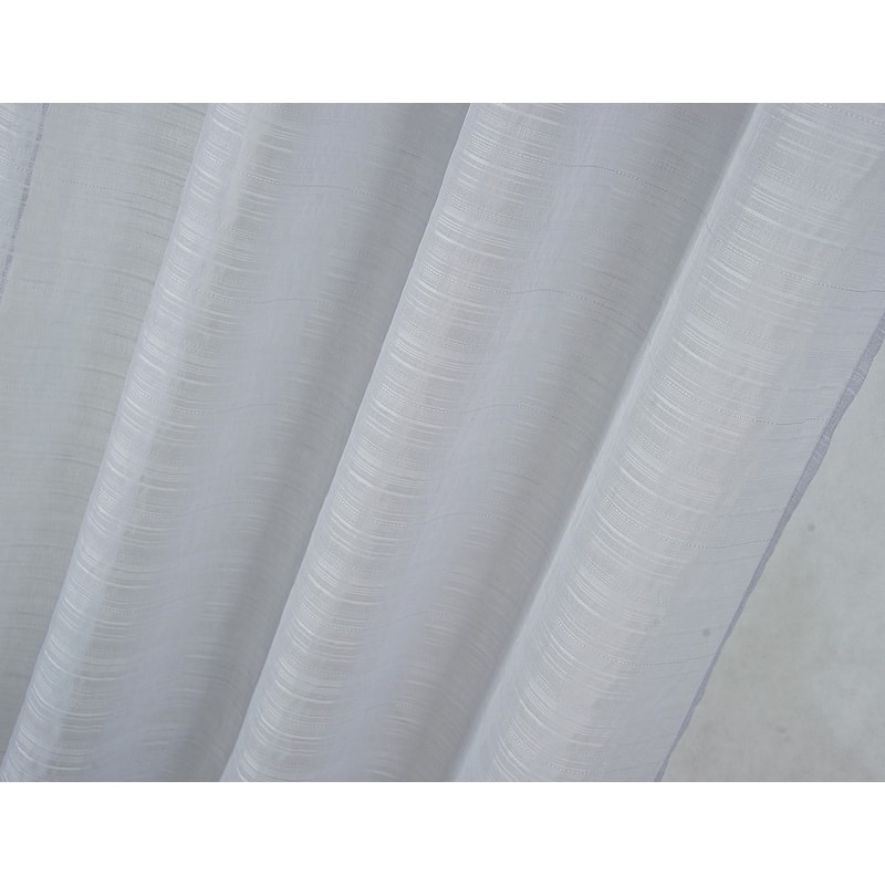 Erica Striped Doily Single Grommet Curtain Panel - (1x) 54 x 90 in. - (1x) 54 x 90 in.