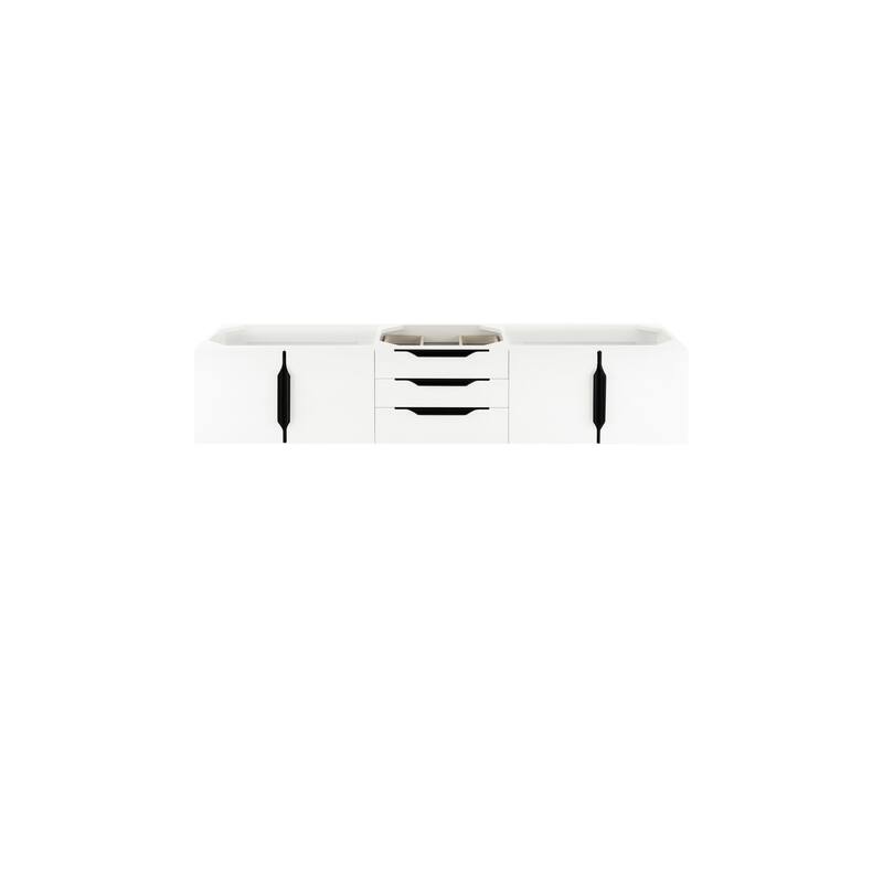 James Martin Vanities 983-V72D-W-B Columbia 72" Double Wall Mounted - Glossy White