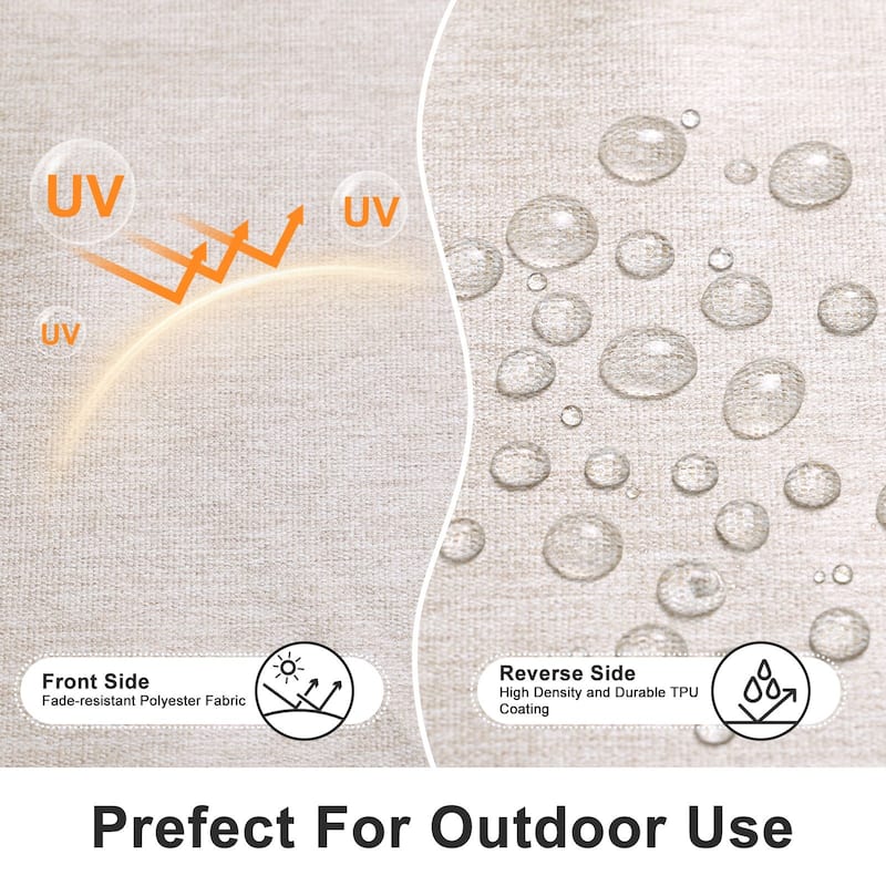 Aoodor Outdoor Dining Chair Cushions Set of 4, Outdoor Chair Pads with Ties, 20 x 19 inch - 20"x19"
