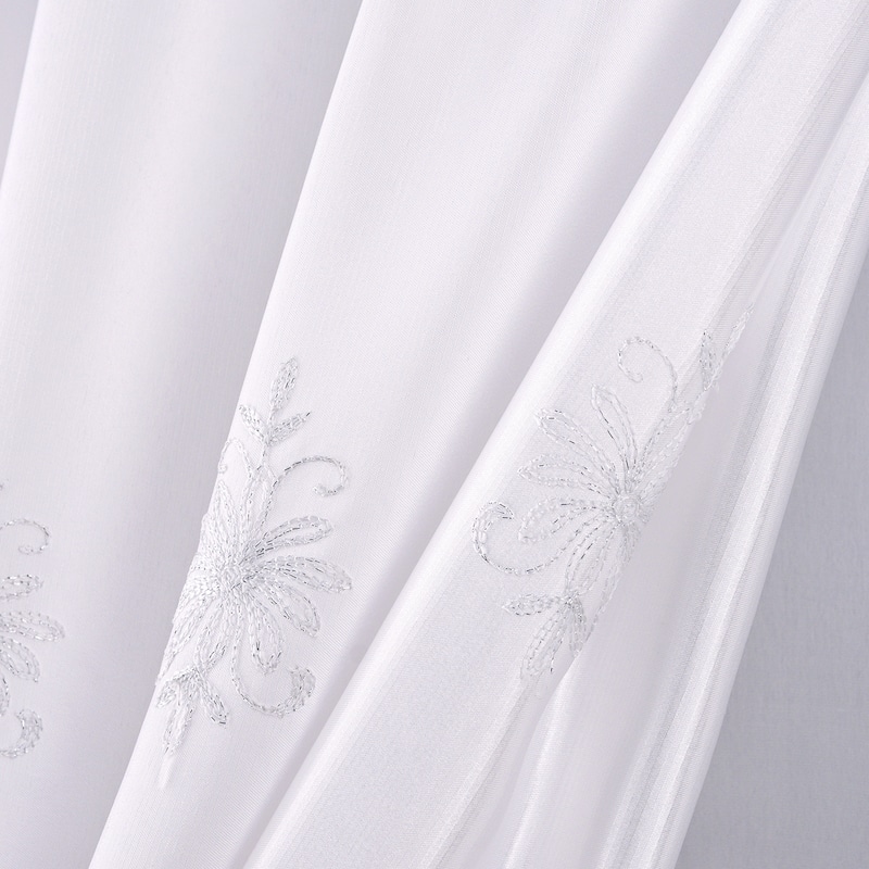 Donna Macrame Embrodiered Window Curtain 84" or 90"