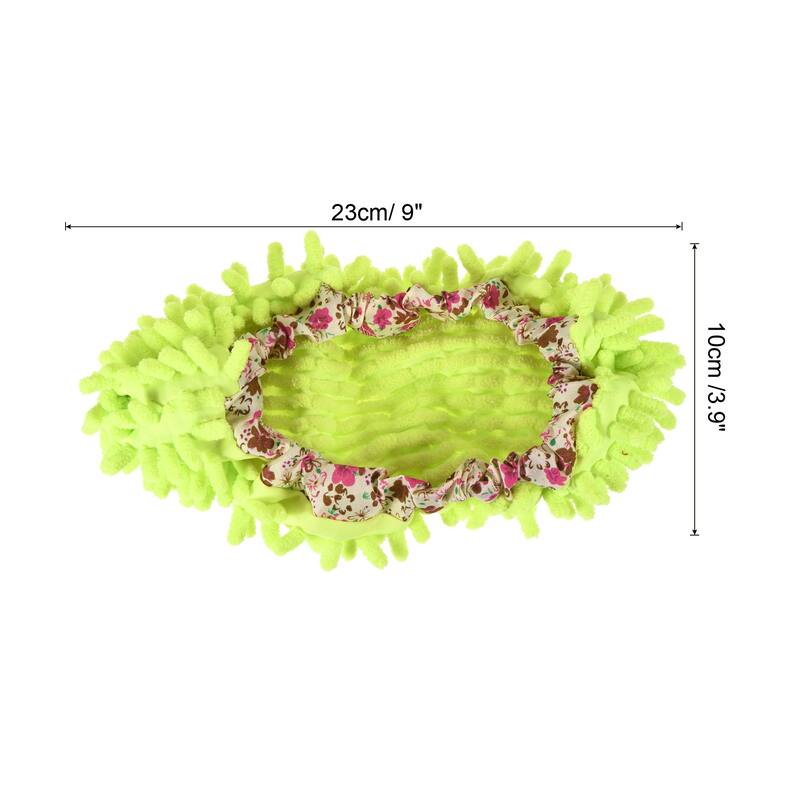 Washable Cleaning Shoes Cover Multifunction Chenille Microfiber Duster - Green