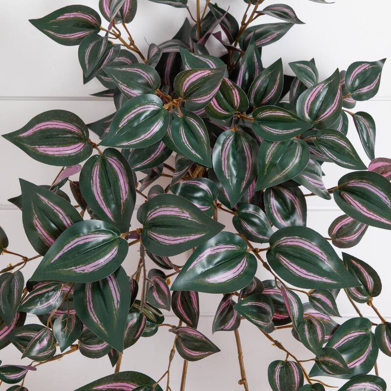 41-in UV Resistant Artificial Wandering Jew Hanging Plant - Set of 3