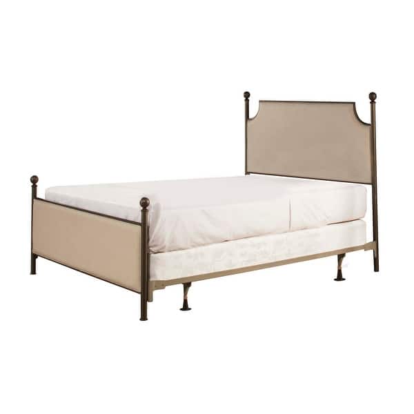 Hillsdale Furniture McArthur Metal and Upholstered Bed - Linen Stone - King