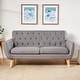 preview thumbnail 8 of 19, Bernice Mid-century Modern Petite Sofa by Christopher Knight Home